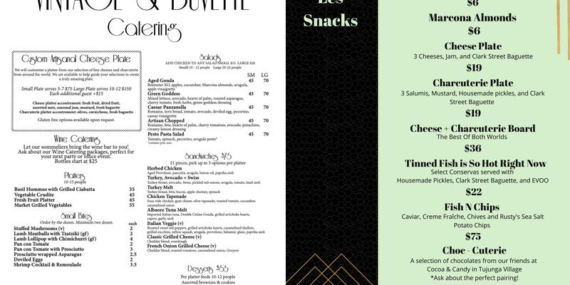 Buvette Menu