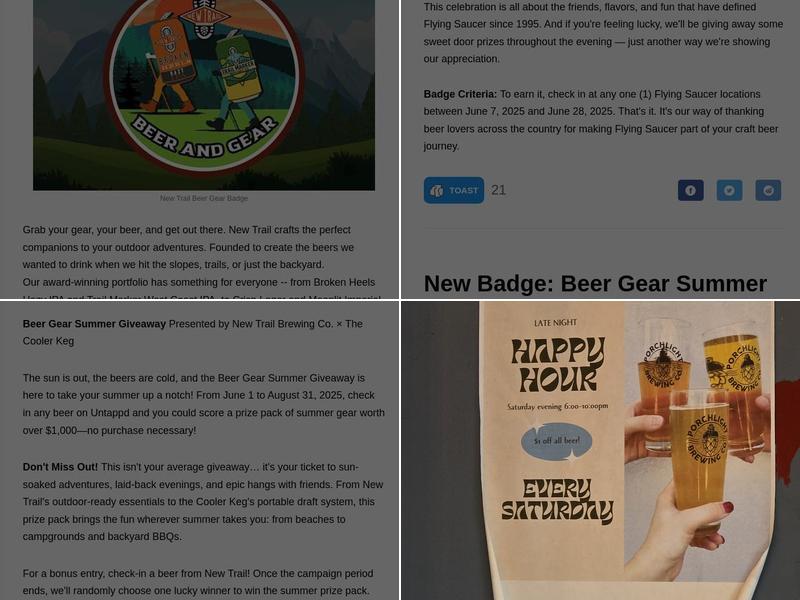 Porchlight Brewing Company Menu