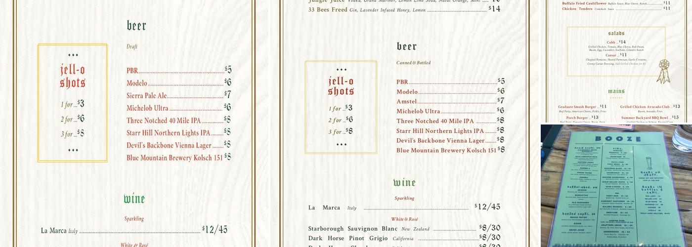 Trophy Room Menu