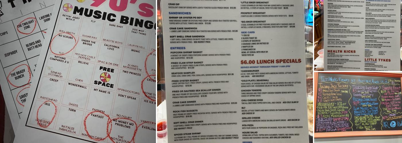 Another Round or 2 Bar and Grill Menu