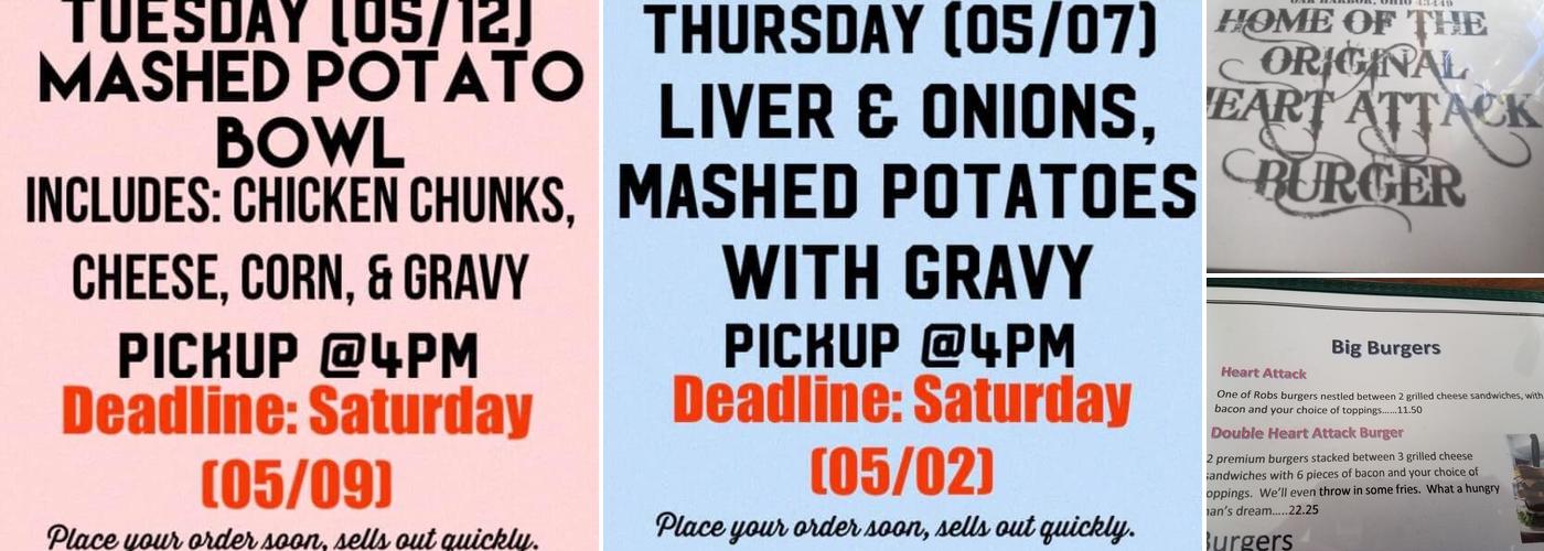 Kaisers Limestone Tavern llc Menu