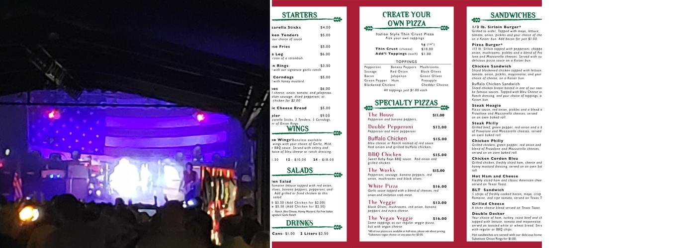 Riverfront Live Menu