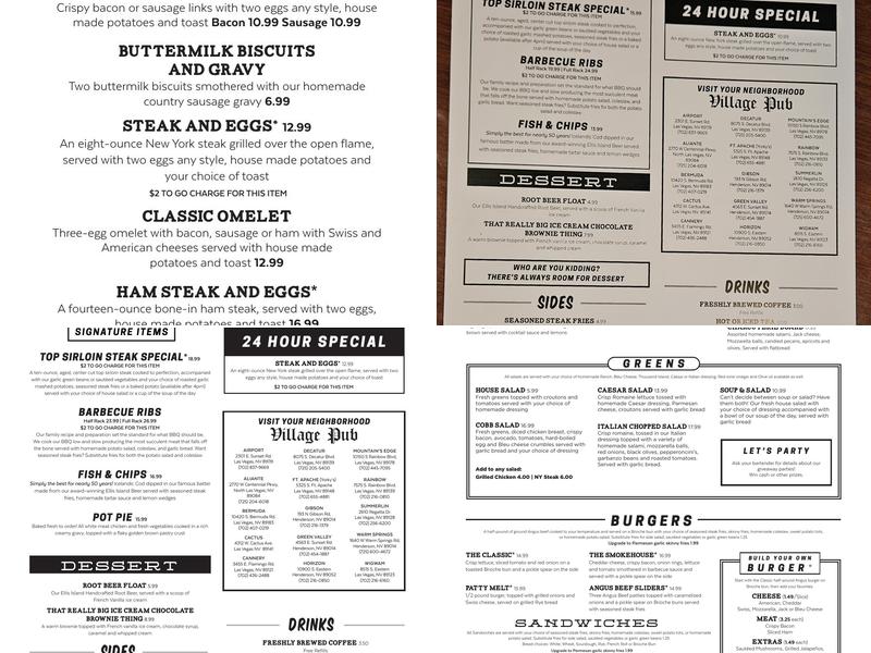Yorky's Menu
