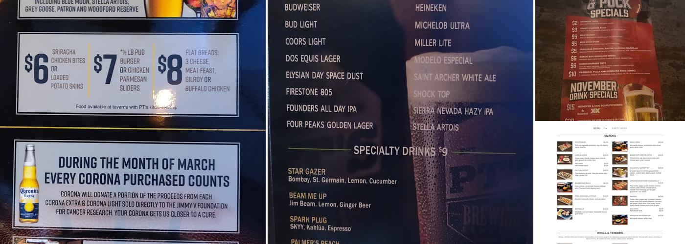 PT's Gold Menu