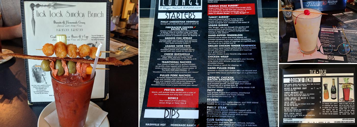 Tick Tock Lounge Menu