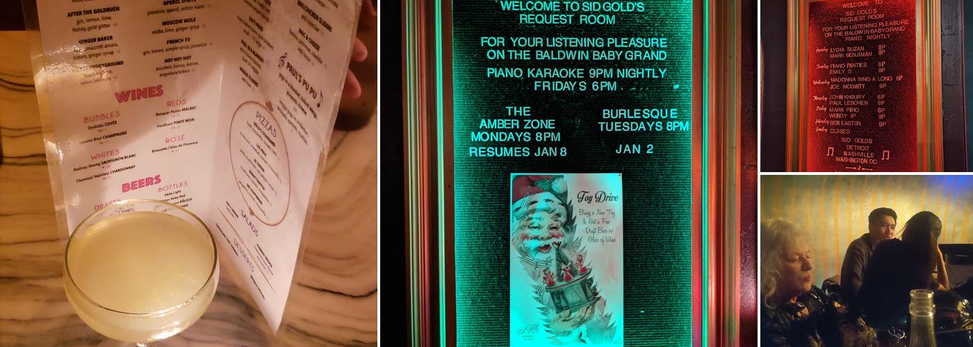 Sid Gold's Request Room Menu