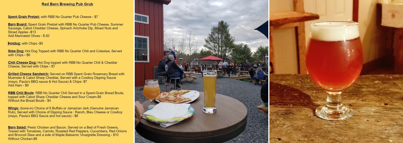 Red Barn Brewing Menu