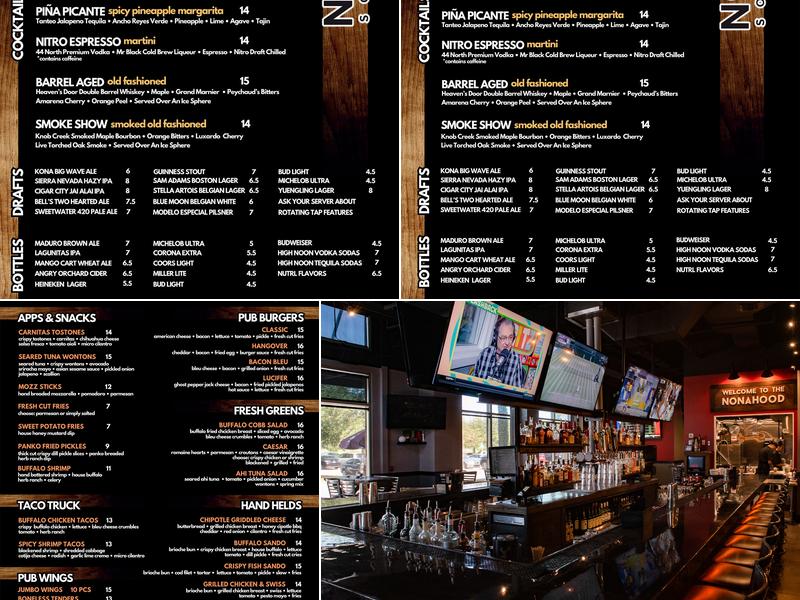 Nona Social Bar & Kitchen Menu