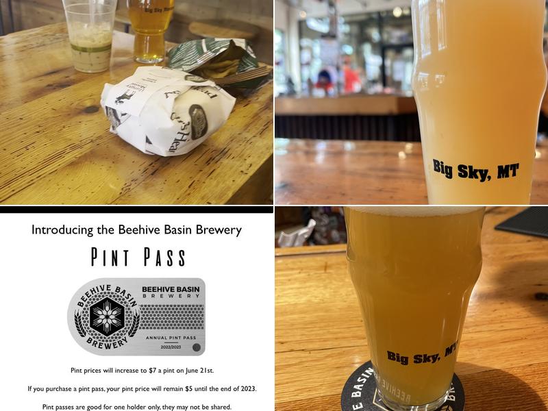 Beehive Basin Brewery Menu