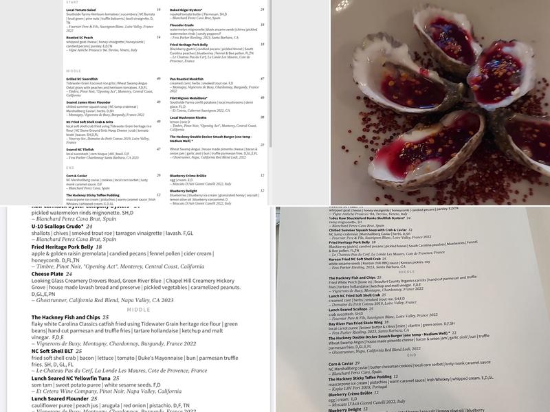 The Hackney Menu