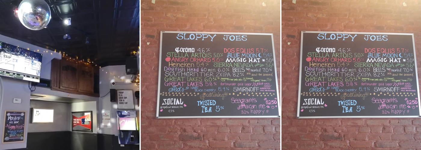 Sloppy Joe's Menu