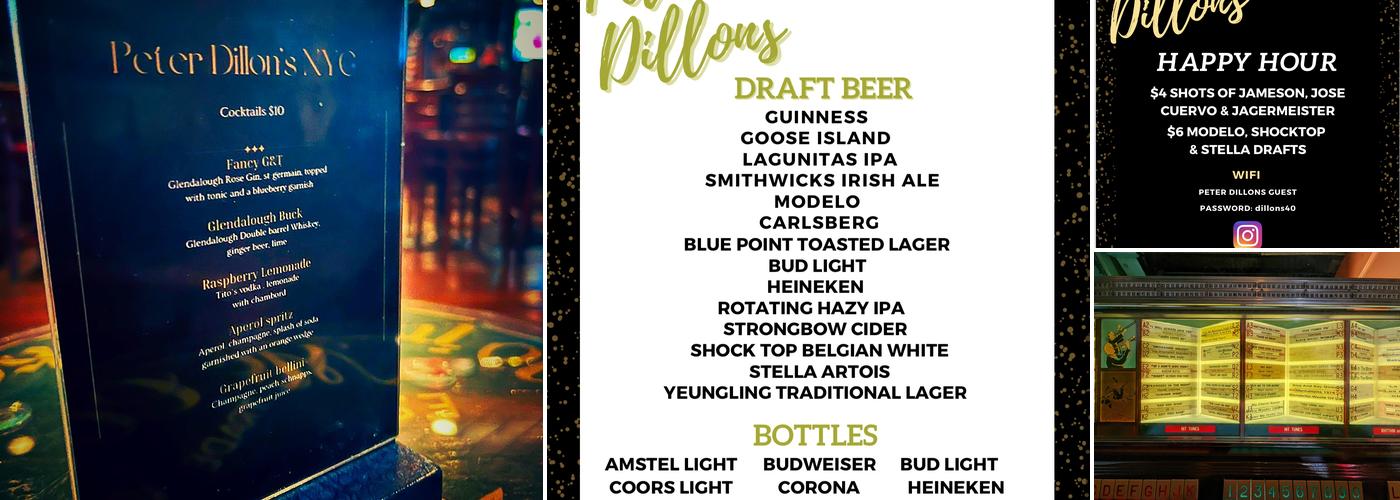 Peter Dillon's Pub Menu