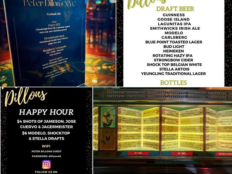 Peter Dillon's Pub Menu