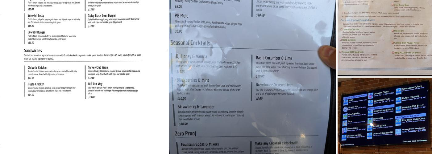 Petoskey Brewing Company Menu