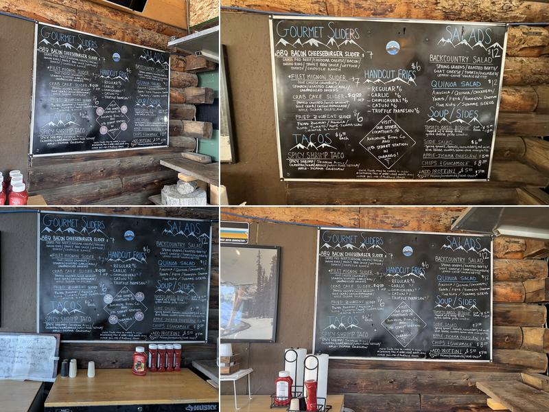 The Nugget Mountain Bar Menu