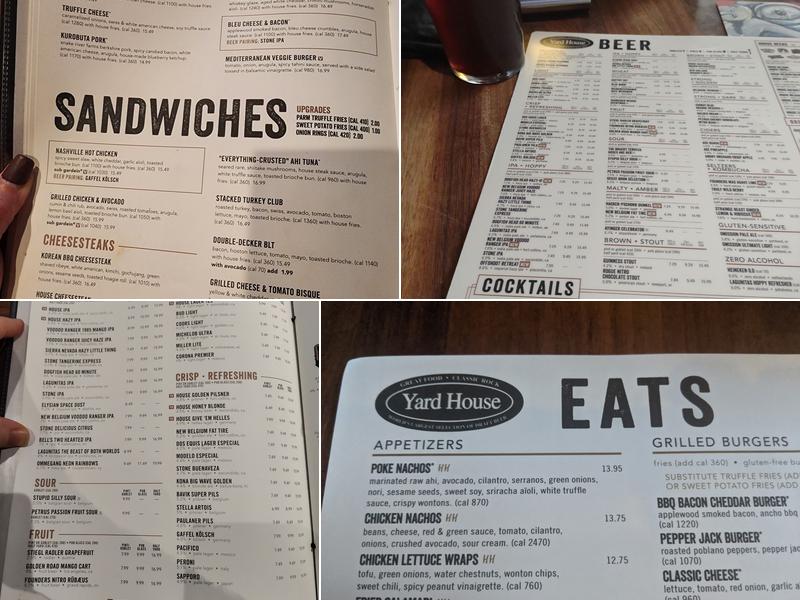 Yard House Menu