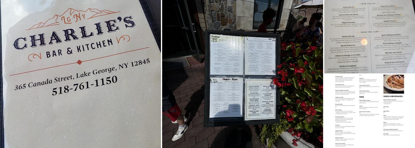 Charlie's Bar & Kitchen Menu