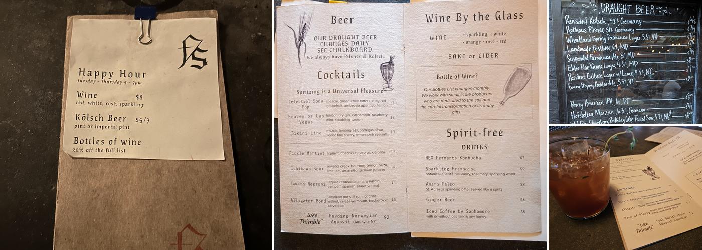 Fadensonnen Menu