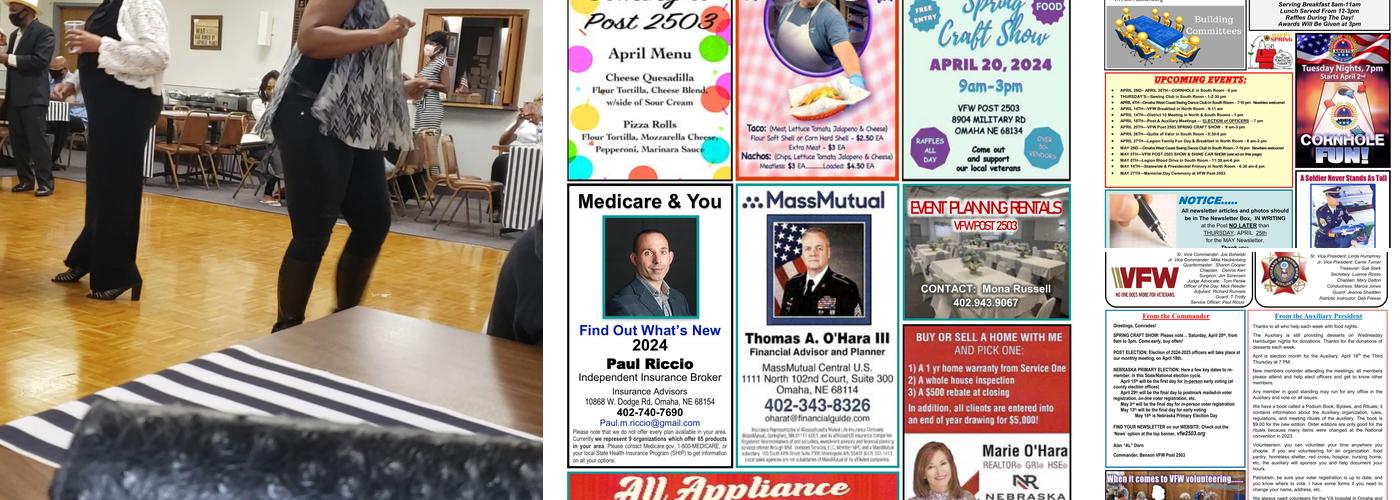 VFW Post 2503 Menu