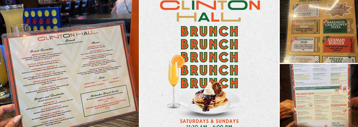 Clinton Hall Menu