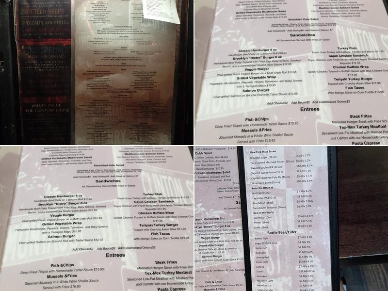 Custom House Menu