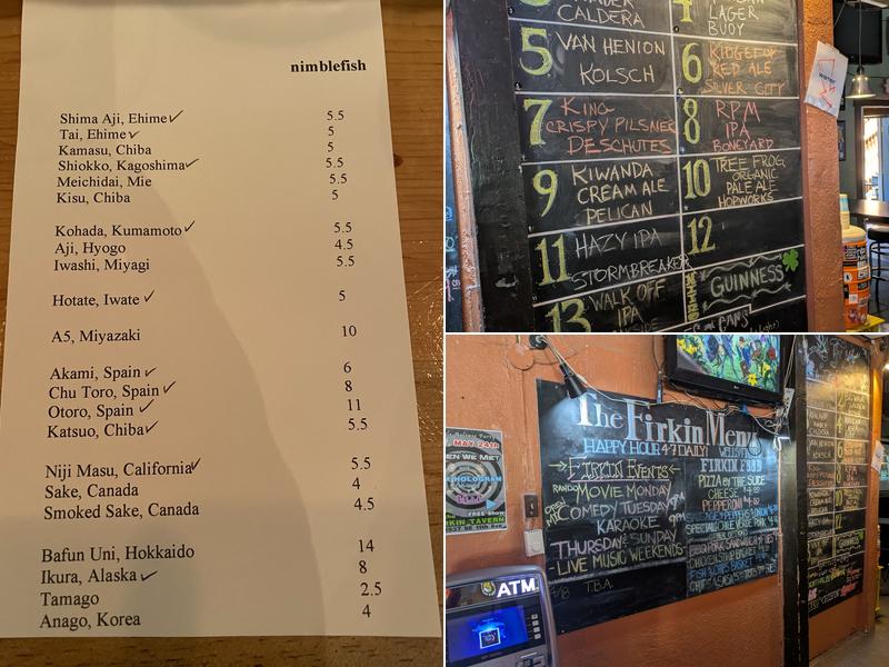 Firkin Tavern Menu