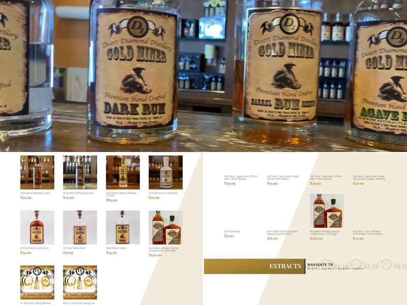 Desert Diamond Distillery Menu