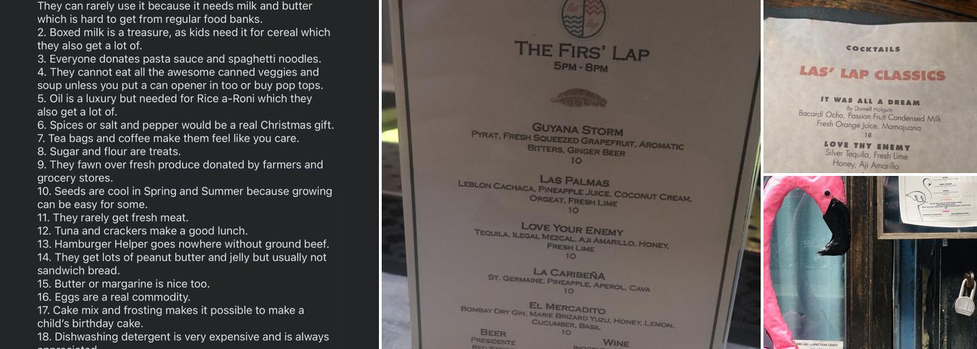 Las' Lap Menu