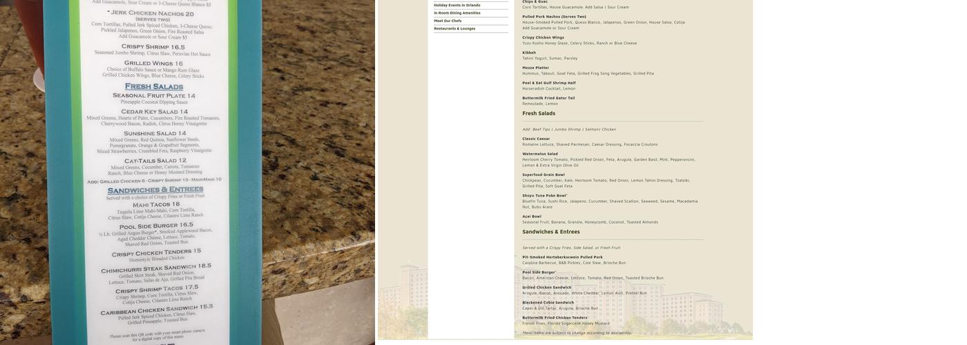 Cat-Tails Menu