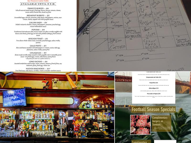 McCarthy's Irish Bar Menu