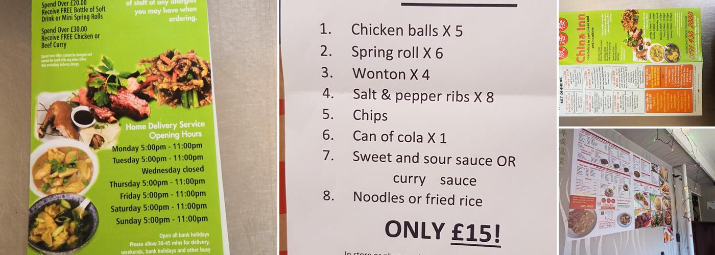 China Inn - Felling Menu