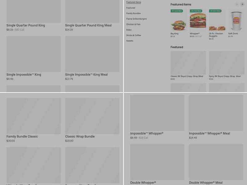 Burger King Menu