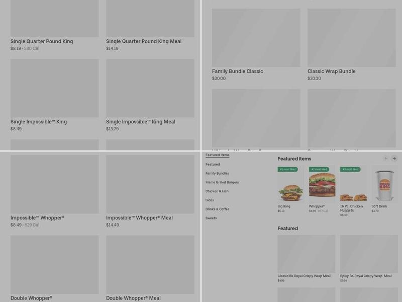 Burger King Menu