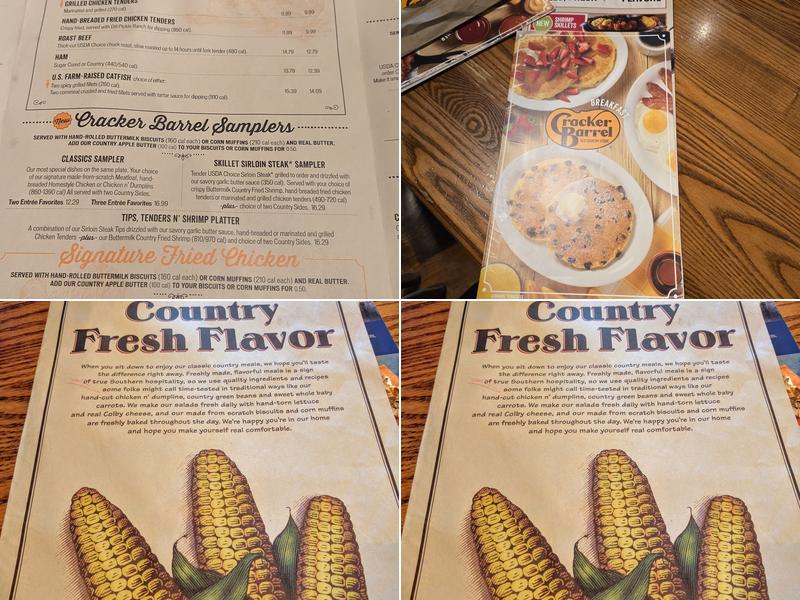 Cracker Barrel Old Country Store Menu