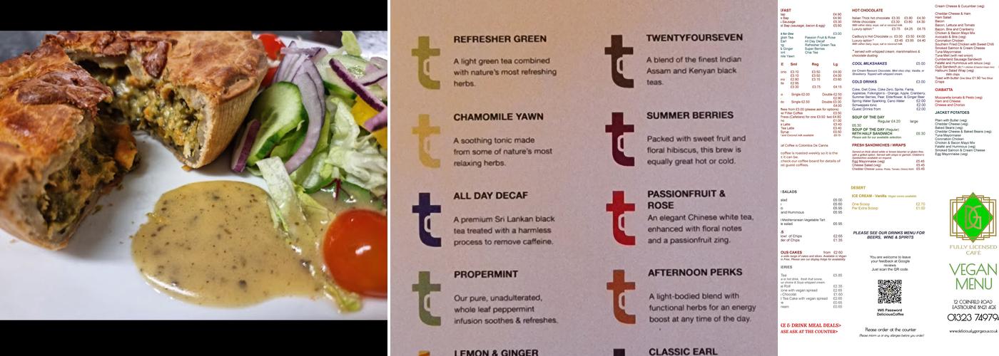 Deliciously Gorgeous Menu