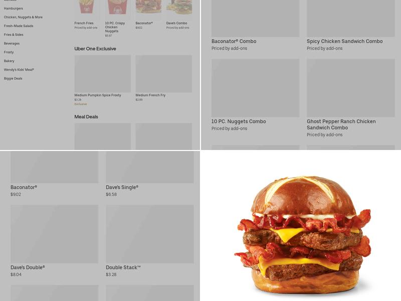 Wendy's Menu
