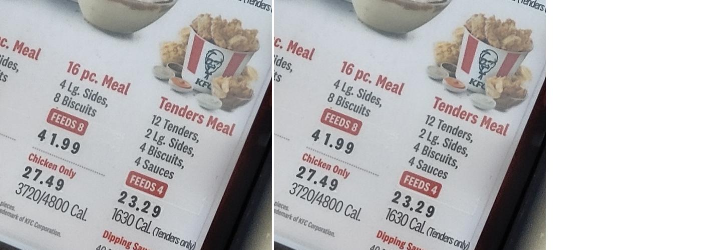 KFC Menu