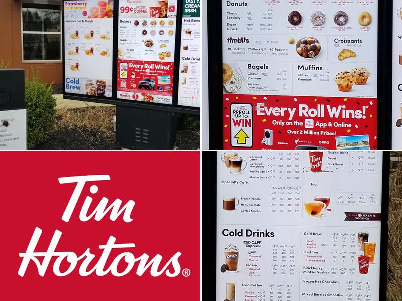 Tim Hortons Menu