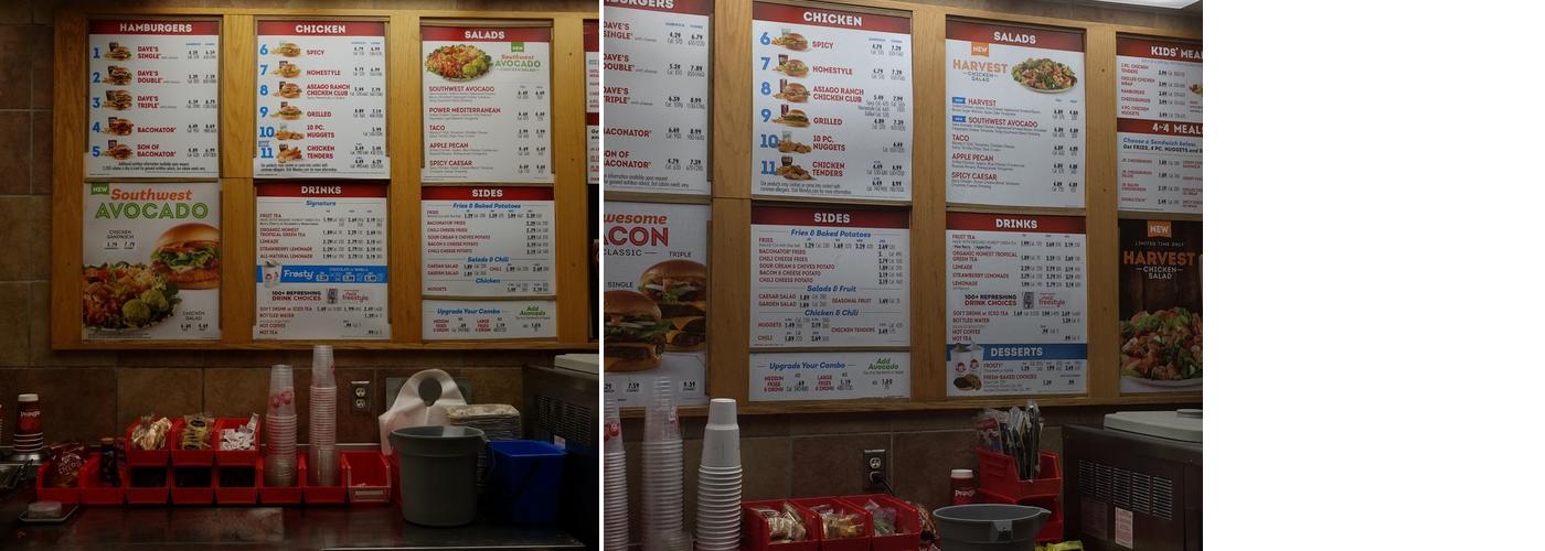 Wendy's Menu
