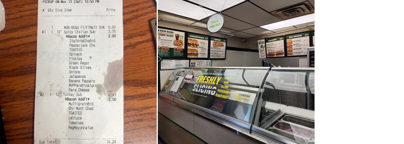 Subway Menu