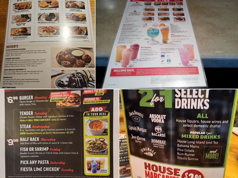 Applebee's Grill + Bar Menu