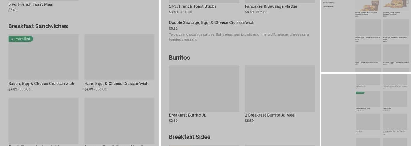 Burger King Menu