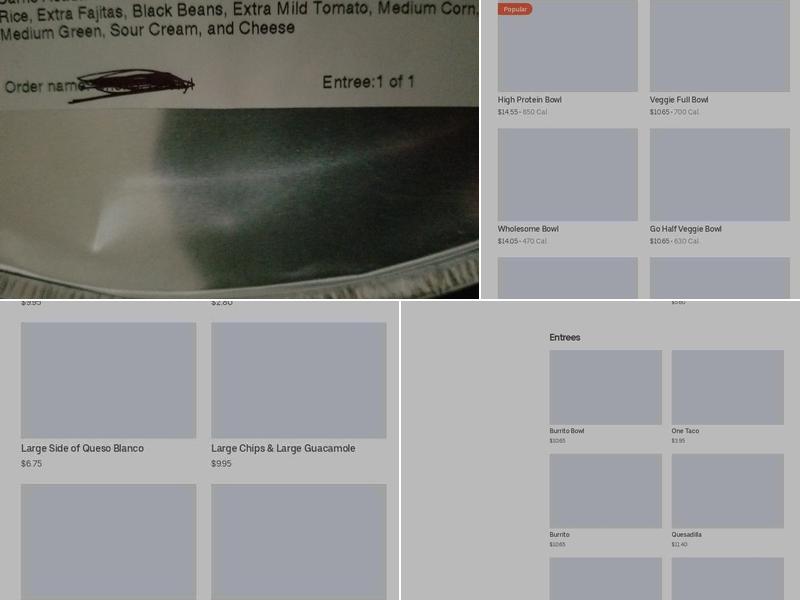 Chipotle Mexican Grill Menu