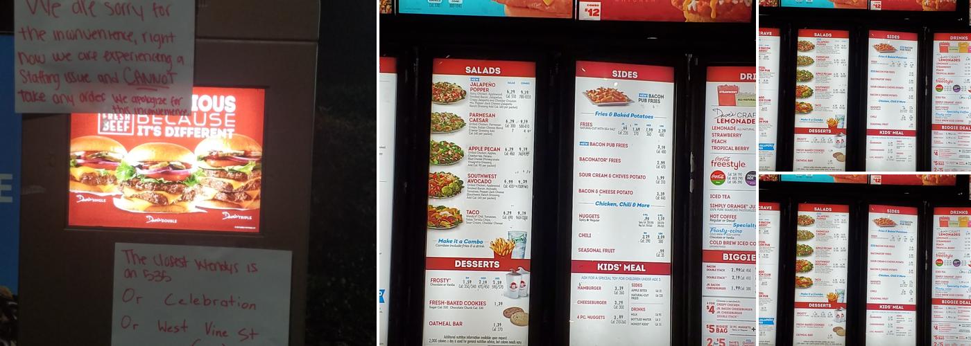 Wendy's Menu