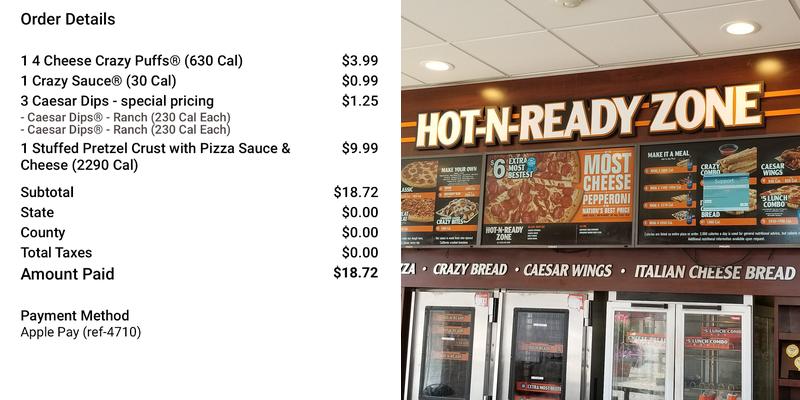 Little Caesars Pizza Menu