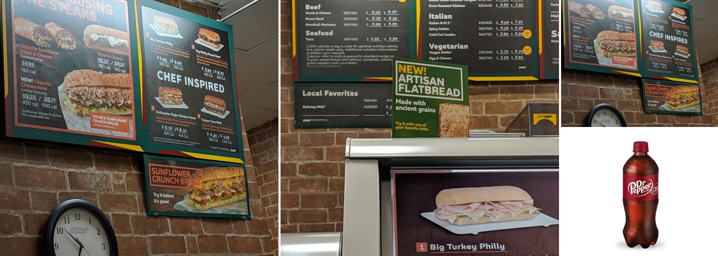 Subway Menu