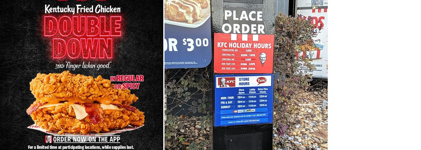 KFC Menu
