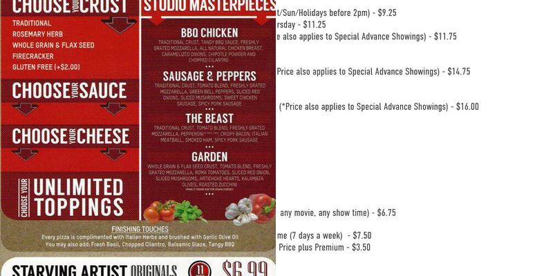 The Shops at Tanforan Menu