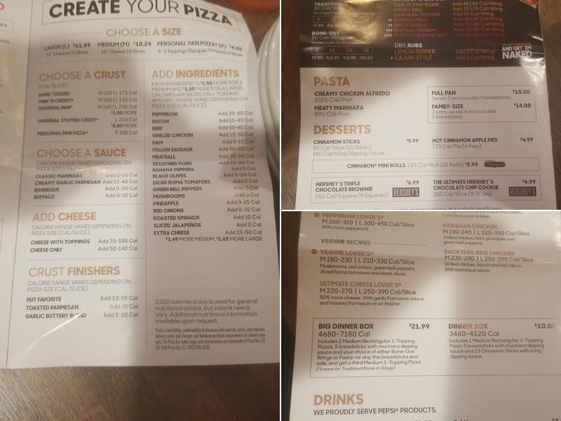 Pizza Hut Menu