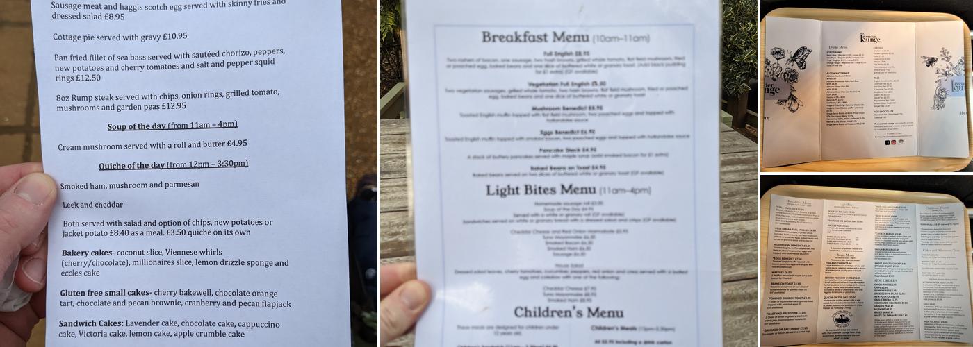 The Lavender Lounge Menu